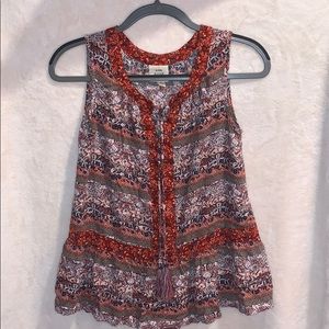 Knox Rose Women’s Boho Tank Top with Tassels